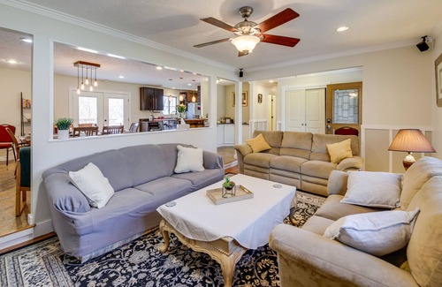 Greenwood House | Lovely Greenwood Home w/ Deck, Fire Pit + 2 Acres!