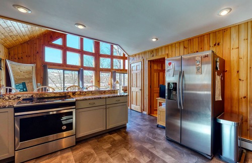 Harrison House | Lovely home on Crystal Lake with private dock, lake views, deck, & grill