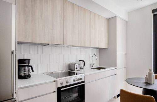 D Street - West Broadway Apartment | Lovely South Boston studio w/w/d, nr red line, by Blueground