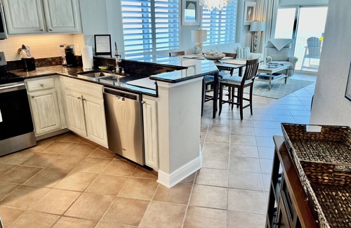 Gulf Shores Condo | Low Host Fees, Huge Beachfront Pool, 17th Floor E Corner Unit with Two Balconies