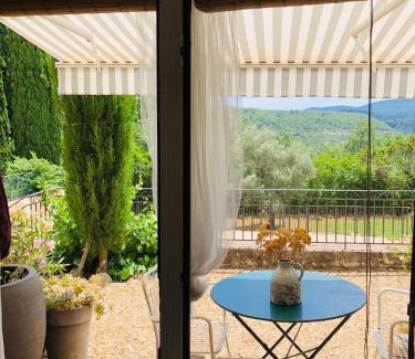 Viens Apartment | Luberon Provence Swimming pool Terrace View for 2