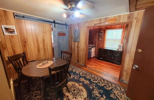 Harrison Cabin | Lucky Bear Lodge. Secluded Cabin in the Woods, Beach access. Pet friendly