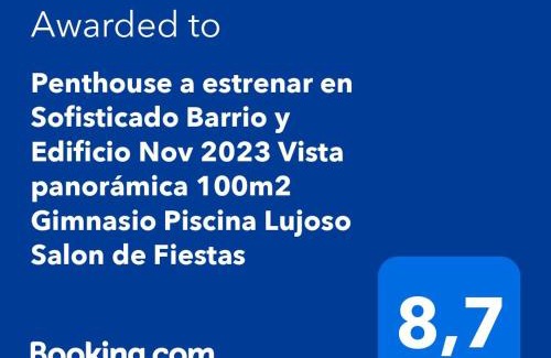 Villa Devoto Apartment | Lujoso Penthouse a estrenar en Sofisticado Barrio y Edificio Vista panorámica 100m2 Gimnasio Piscina Lujoso Salon de Fiestas Parking privado gratis con acceso directo al departamento