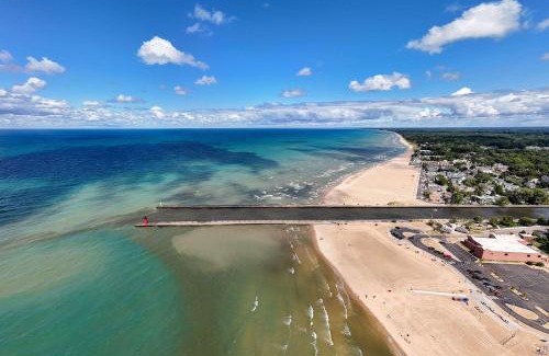 South Haven House | Lux Beach Home Lake Views Firepit