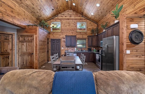 Reeds Spring Cabin | Lux Romance w/ Private Hot Tub & Outdoor Fireplace