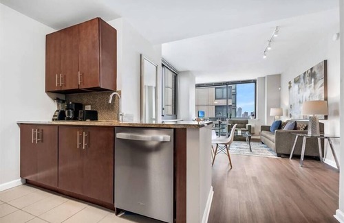 Hudson Exchange Apartment | Luxe 2BR | Sweeping Views | Jersey City by GLS