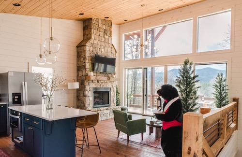 Epworth Cabin | Luxe Cabin 3 Kings, Hot Tub, Views Blue Ridge