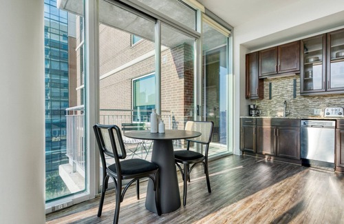 Waller Creek District Apartment | Luxe Downtown 1BR w/Gym, Deck & W/D, walk to 6th St bars, by Blueground