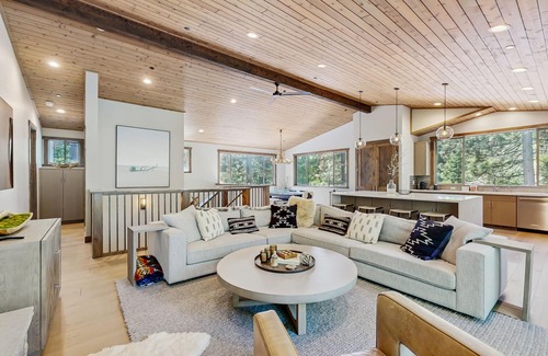 Comstock Acres House | Luxe Estate with Yard, Saltwater Spa, Walk to Lake, Trails Nearby