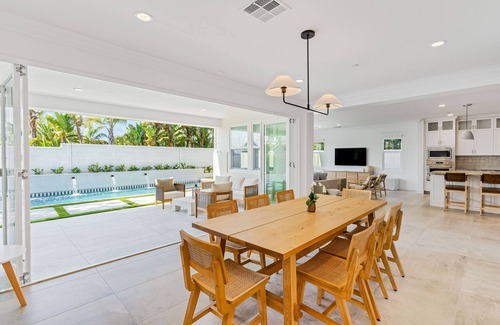 Olde Carlsbad House | Luxe home near the beach with a pool, grill, office, gourmet kitchen, W/D, & AC