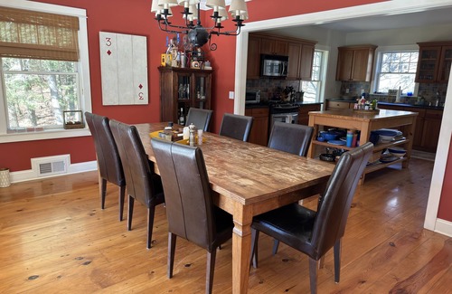 Town of Marbletown House | Luxe Hudson Valley getaway with pool, sauna, and double porch