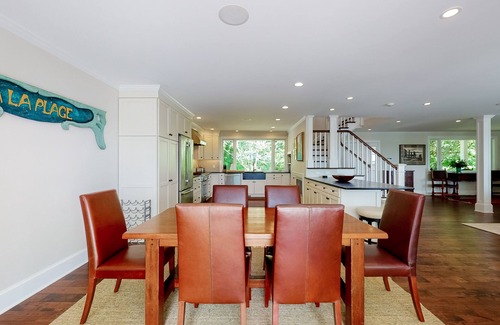 Yarmouth Port House | Luxe lakefront home on Follins Pond with private beach, amazing decks & yard