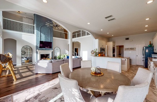 Rowlett House | Luxe Lakefront Home with Private Pool & Home Office