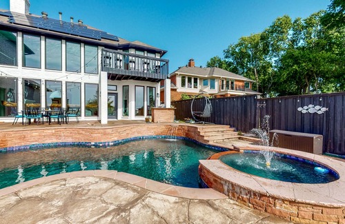 Rowlett House | Luxe Lakefront Home with Private Pool & Home Office