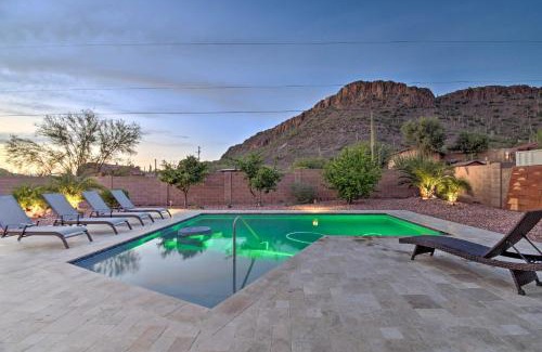Phoenix House | Luxe Phoenix Home Desert Butte View and Heated Pool