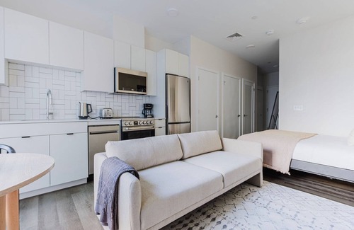 Revere Apartment | Luxe Revere Studio w/Lounge, Game Room, W/D, A/C, by Blueground