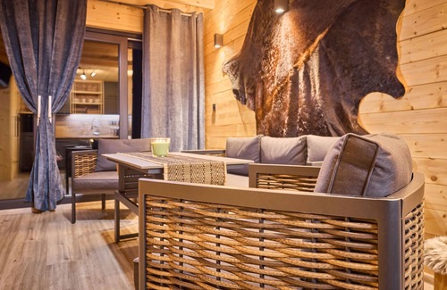 Mlade Buky House | Luxe Timber Lodge & Relaxing Bath by Interhome