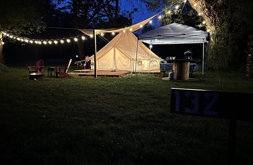 Black Creek RV Rental | Luxurious Bell Tent on Ischua Creek at Campground Adventures