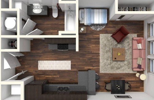 Fall Creek Place Apartment | Luxurious Cove Heart of Indy w/ Free Parking