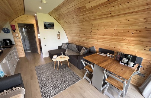 Bunmahon Cabin | Luxurious Glamping Pod on the Copper Coast with sauna barrel access.