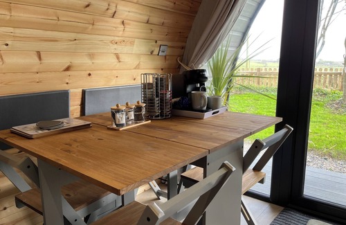 Bunmahon Cabin | Luxurious Glamping Pod on the Copper Coast with sauna barrel access.