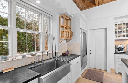 Camden House | Luxurious Rockport Harbor Oceanfront Home With Private Sandy Beach and Dock