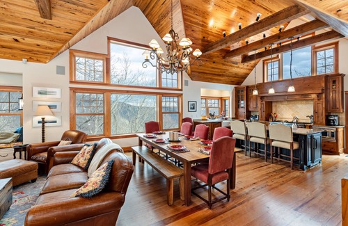 Chestnut Springs Ski Chalet | Luxurious ski chalet w/fireplaces, decks, views, gourmet kitchen + and hot tub!
