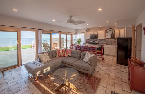 Shirley House | Luxurious Waterfront all Season Home with Private Beach. Awesome sunsets!