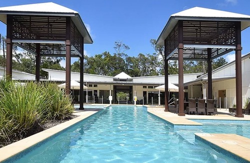 Noosa North Shore House | Luxury 2 bedroom house-family getaway in bushland resort: beach,pool,spa,tennis.