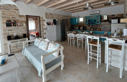 Kamilari Villa | Luxury, 2015 stone-built, 2 bedroom Villa with pool and sea view