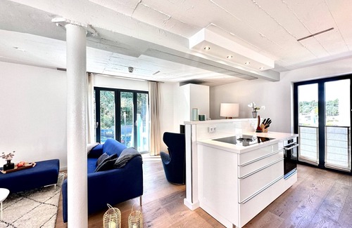 Prora Apartment | Luxury accommodation Dünenloft 7 in Prora Düne 7 with private sauna and fireplace