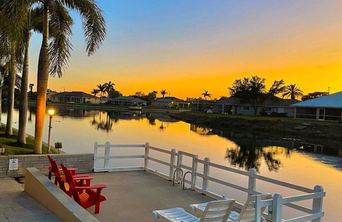 Fort Myers House | Luxury, Award-Winning Pool, All-Day Sun, Dock, Tiki Hut, Wheelchair Accessible