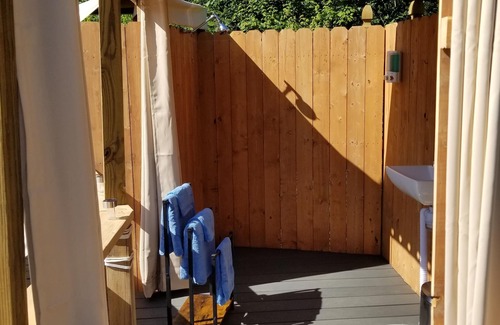 Springfield RV Rental | Luxury Bell Tent with Outdoor Bathroom