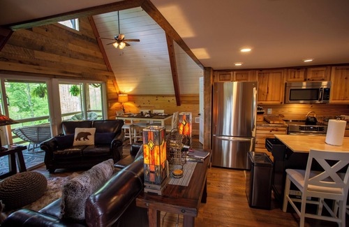 Robbinsville Cabin | Luxury Cabin Retreat – Dog-Friendly, Cozy, Great Wi-Fi and an amazing Jacuzzi!