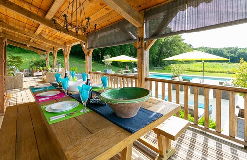 Salles House | Luxury Country Stone Property - stunning views, private heated pool & fab patio!