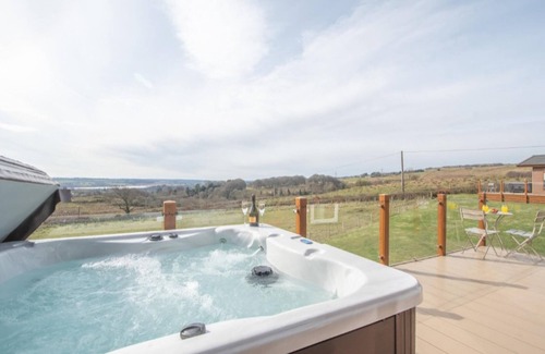 Lochwinnoch Cabin | Luxury Family Beechwood Lodge With hot tub