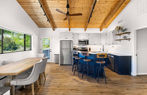 Santa Barbara Cottage | Luxury Farmhouse Cottage with Ocean & Island Views, Spa, Fire Pit & Hammocks