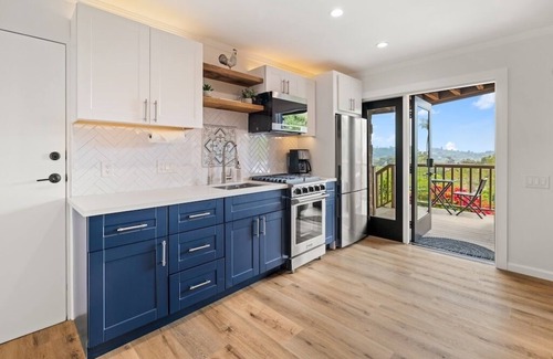 Santa Barbara Cottage | Luxury Getaway with Ocean + Island Views, Fire Pit & Big Deck