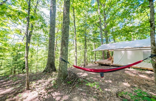 Sevierville RV Rental | Luxury Glamping, private, romantic, cozy, heated - tent 1