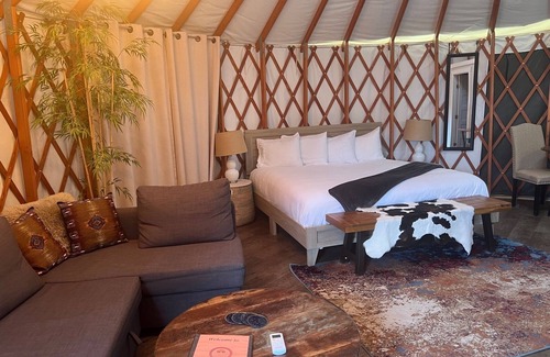 Escalante Resort | Luxury Glamping Yurt Resort Between National Parks with desert mountain views, close to hiking trails, slot canyons, off-roading and more!