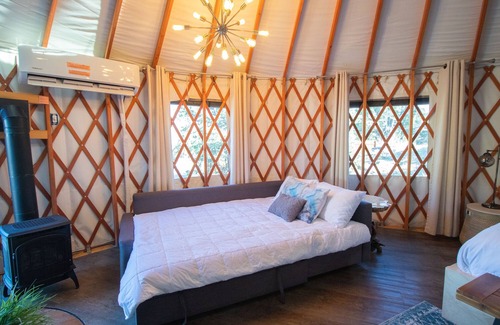 Escalante Resort | Luxury Glamping Yurt Resort Between National Parks with desert mountain views, close to hiking trails, slot canyons, off-roading and more!
