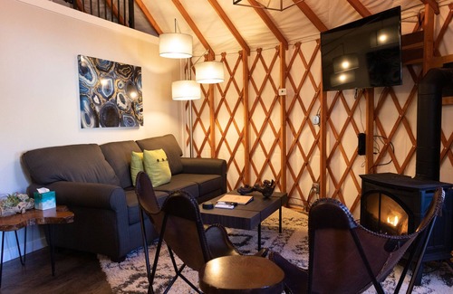 Escalante Resort | Luxury Glamping Yurt Resort Between National Parks with desert mountain views, close to hiking trails, slot canyons, off-roading and more!