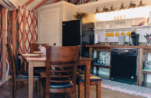 Escalante Resort | Luxury Glamping Yurt Resort Between National Parks with desert mountain views, close to hiking trails, slot canyons, off-roading and more!