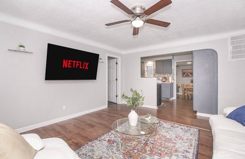 Cleveland House | Luxury King Getaway w/Private Bath, Fast Wi-Fi, Private Garage, & Fenced Yard!