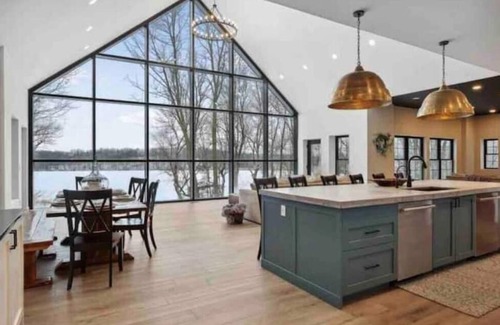 Madison Lake Cabin | Luxury Lakefront Cabin Retreat in Madison Lake MN Sleeps 20 2 secluded acres