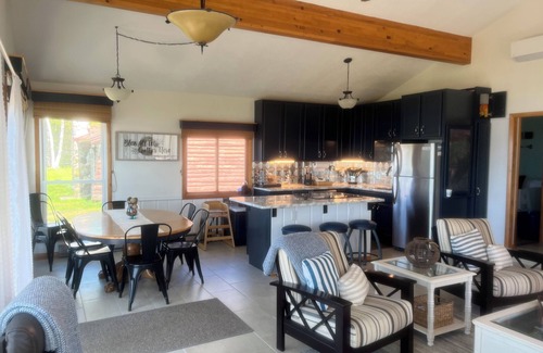 Silver Lake Cottage | Luxury Lakefront Family Retreat: Swimming, Kayaks, Bikes, Game Room, Hot Tub!