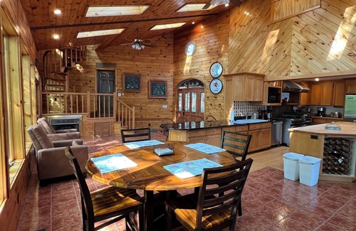 Lake Ariel House | Luxury Lakefront Living: 100' Dock; Kayaks; SUP; Firepit; Rustic Elegance Await!