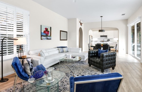 Rancho Mirage House | Luxury lakefront desert home w/private pool, pool spa, putting greens