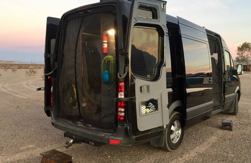 Twentynine Palms House | Luxury Limo Adventure Sprinter for unique Joshua Tree "Glamping" experience.