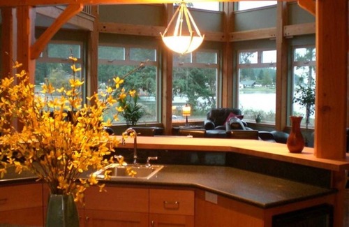 Coupeville House | Luxury Lodge Style Custom Home on Private Oceanfront Lagoon Acreage.
